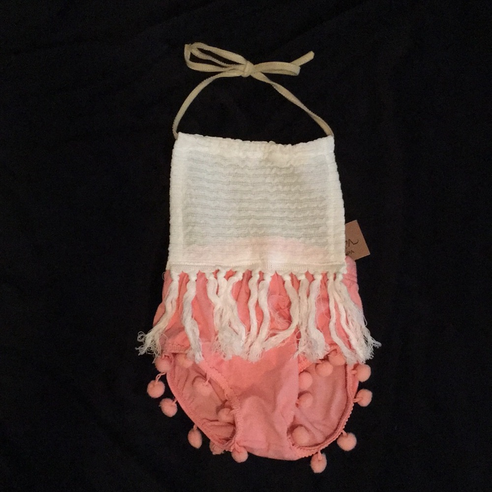 NWT baby girl halter one piece romper